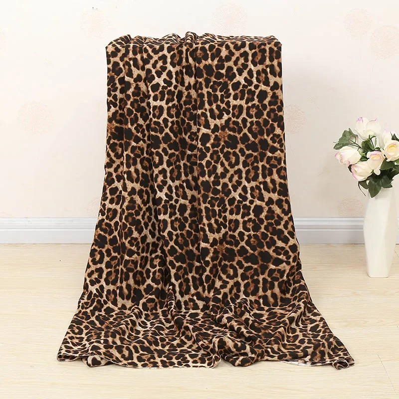 Leopard Print Cloth Huayao Fabric Crepe de Chine Fashion Shirt Polyester Chiffon