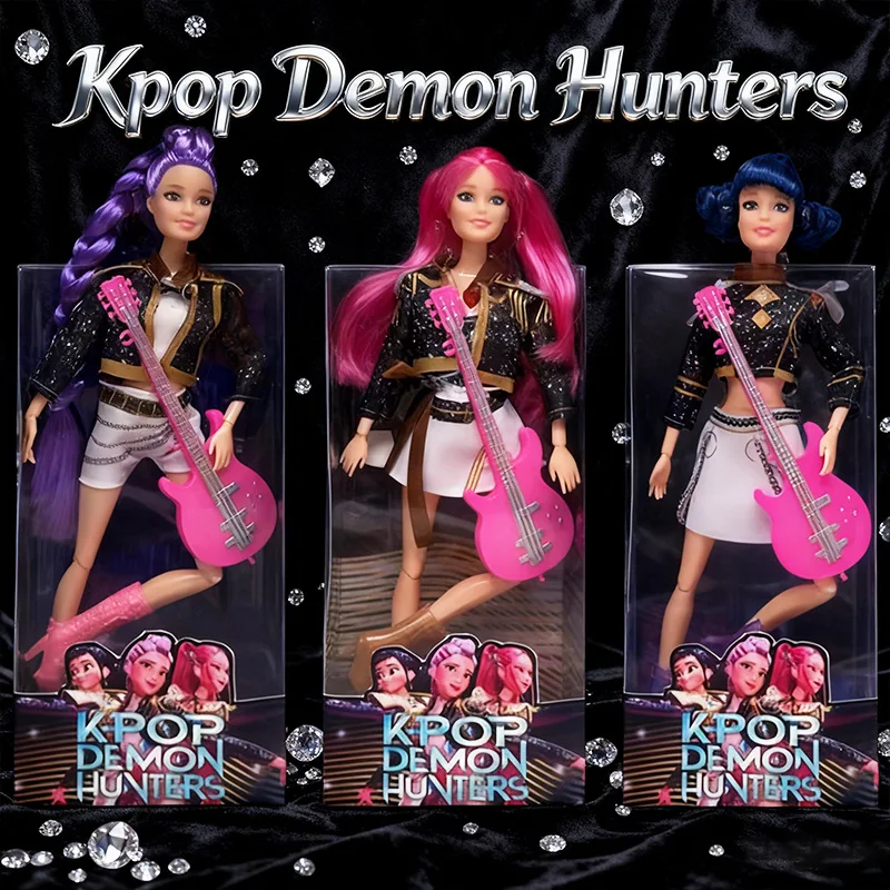 

30cm Anime K-Pop Demon Hunters Live-Action Kpop Figure Toys Doll Rumi Mira Zoey,Creative Collection Gift for Girls & Kpop Lovers