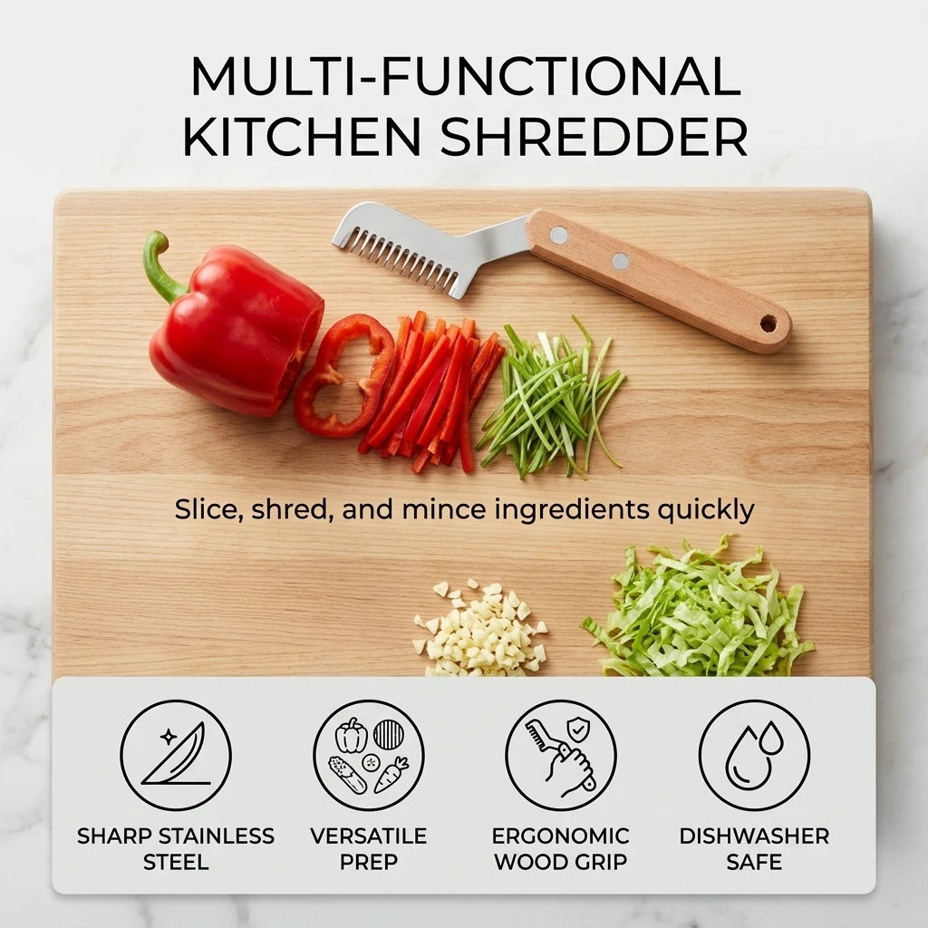 Stainless Steel Multi Functional Shredder Cutter 304 Blade Kitchen Grater And Chopper For Vegetables Fruits Appliance Accessory