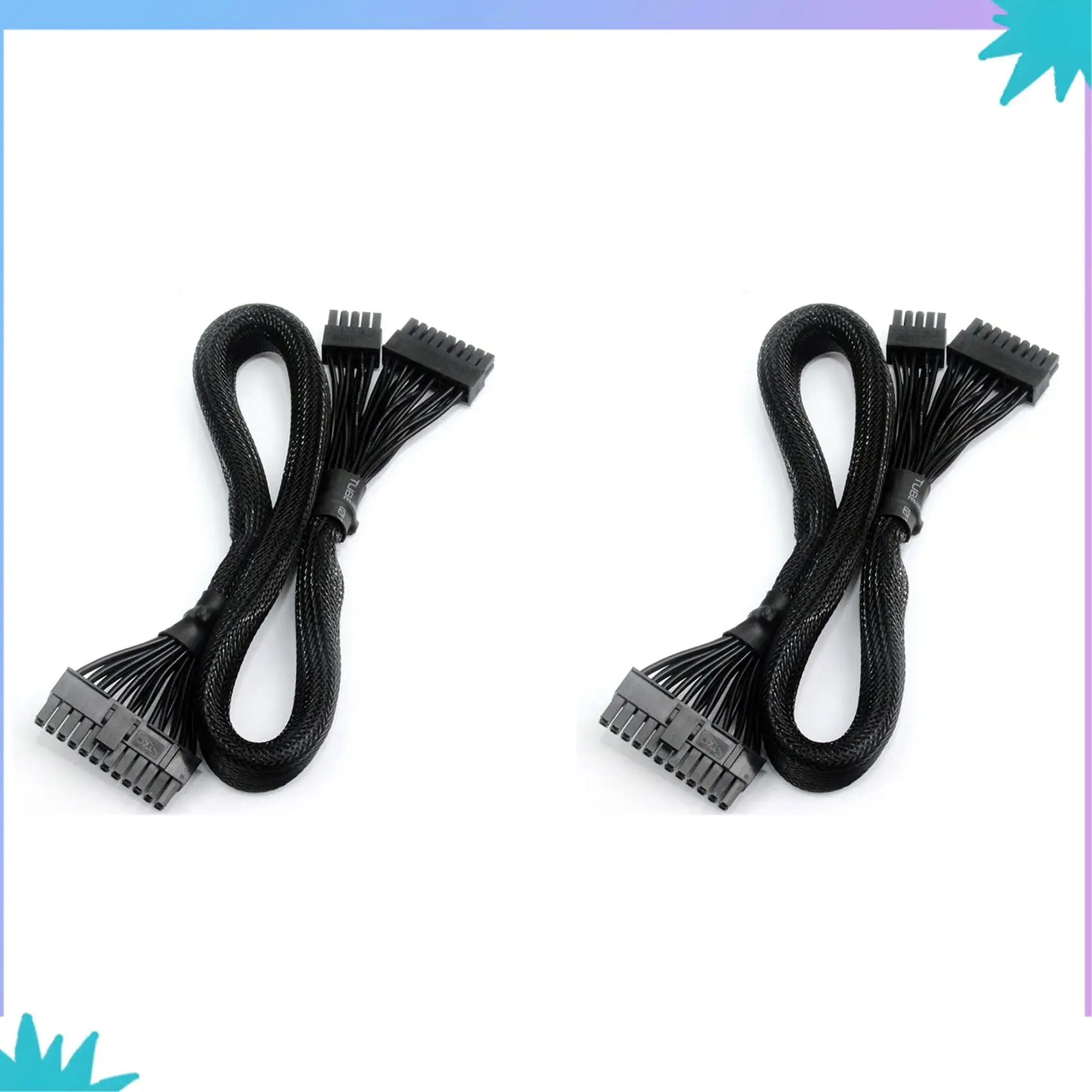 ABZW 2X ATX 24Pin ถึง 18 + 10Pin เมนบอร์ด PSU Modular Power Supply สําหรับ Cooler Master V550 V650 V750 V850 V700 V1000