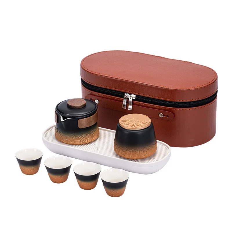 

Wave Ceramic Travel Tea Set