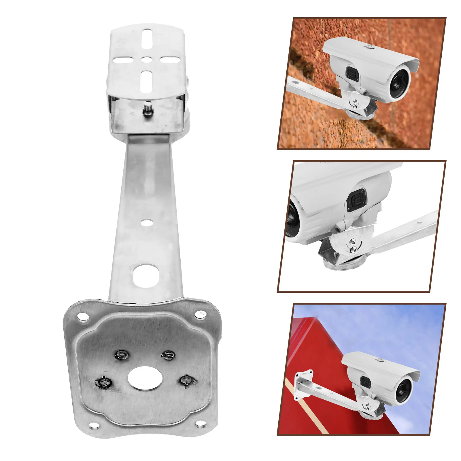 Robust Stainless Steel Camera Fixing Bracket Wall Mounted Adjustable Security Camera Mount with 360 Degree Rotation Indoor
