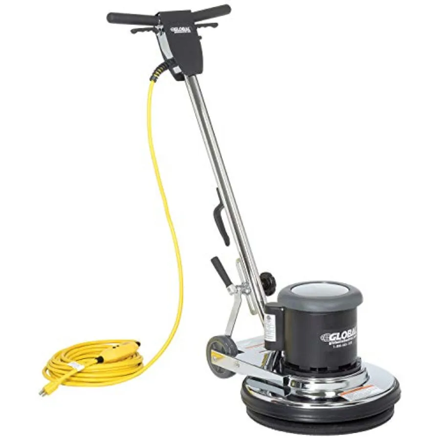 

Corded Low Speed Floor Machine 17 Cleaning Path Durable Stainless Steel Construction Heavy-Duty 1.5 HP Motor 50'L Safety Power