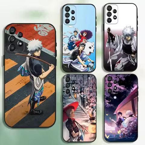 Anime G-GinTama Phone Case For Samsung Galaxy A20,A21s,A22,A31,A32,A52,A53,A72,73,A80 Soft Black Cover
