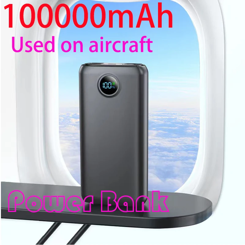 Popular 22.5W Power Bank Super Fast Charge 100000 MAh Digital Display Mobile Power Supply with Flashlight CE 보조배터리 슈퍼 고속 충전