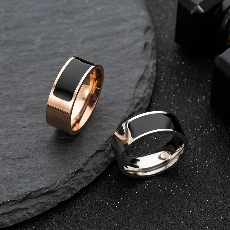 Wearable Device 316l Multiple Sizes Quickly Start The Application Send And Read The Business Card New Nfc Ring Titanium Rings