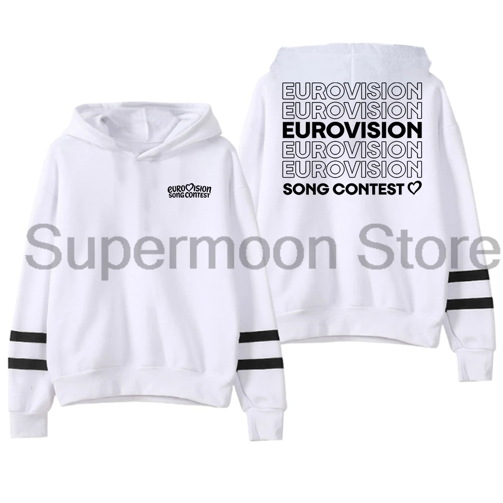 Eurovision Song Contest 2026 Repeat Logo Hoodie Pocketless Parallel Bars Sleeve Streetwear Men Women Hooded Sweatshirt