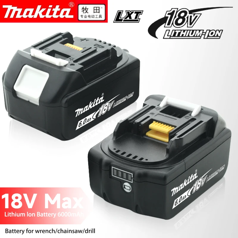 Japanese Makita 18V 6.0Ah rechargeable battery, suitable for Makita BL1840 BL1830 BL1830B BL1830B BL1850B electric tool battery