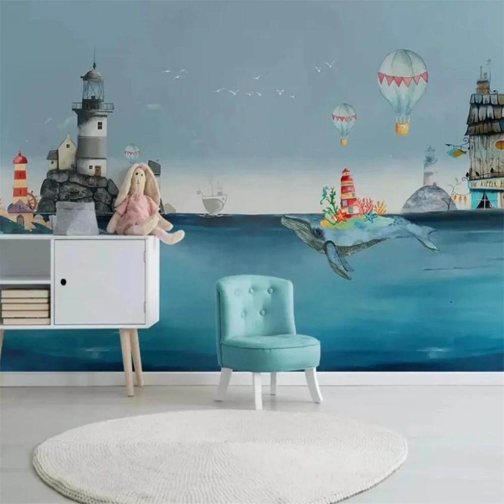 Custom photo Nordic creative Mediterranean ocean wallpaper for children's room wall stickers wall papers home decor decoration
