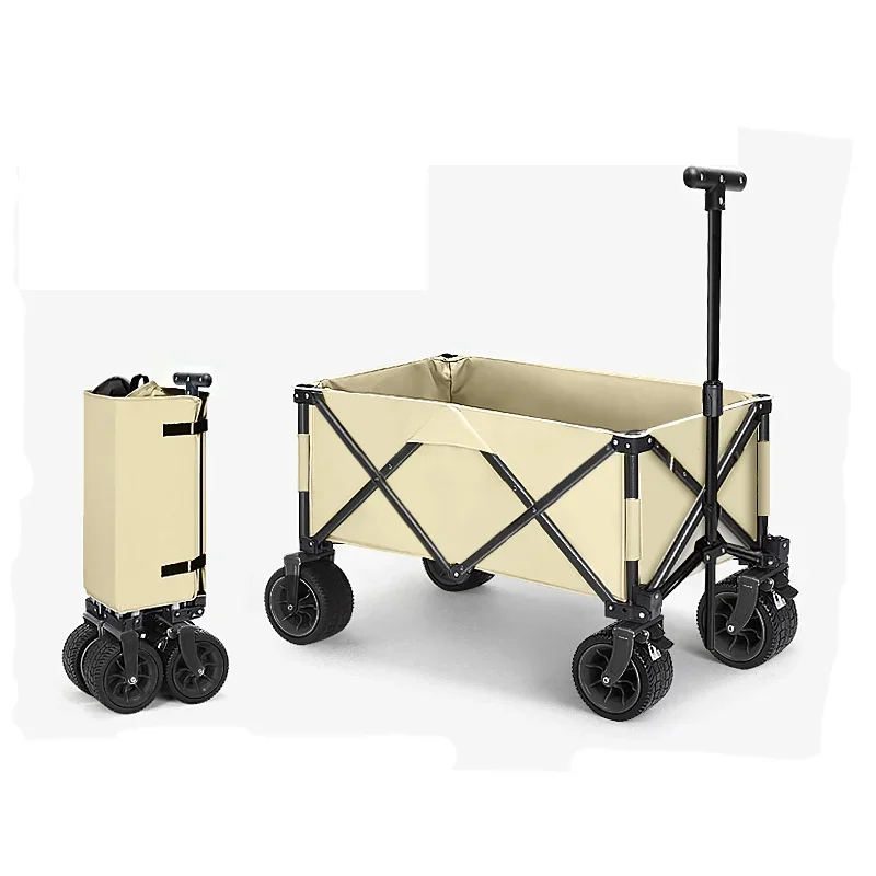 New Large Capacity Picnic Trolley Folding Camping Wagon Cart Collapsible Garden Portable Hand Aluminium Alloy Collapsible Carts