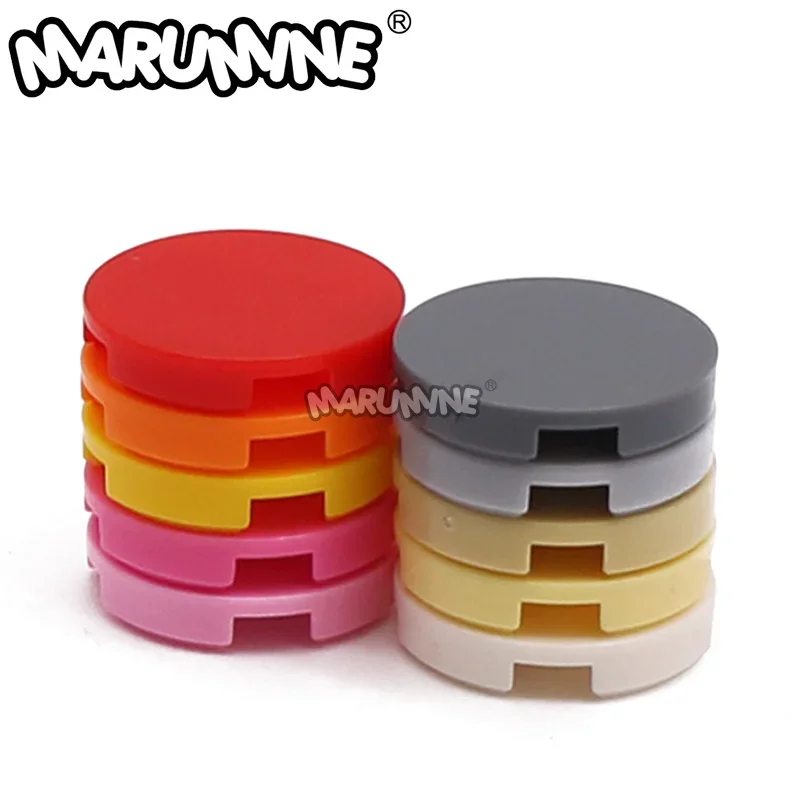 Marumine MOC 30PCS Tile 2x2 Round with Bottom Bricks Accessories 4150 14769 Stud Holder Building Blocks Construction Bulk Parts