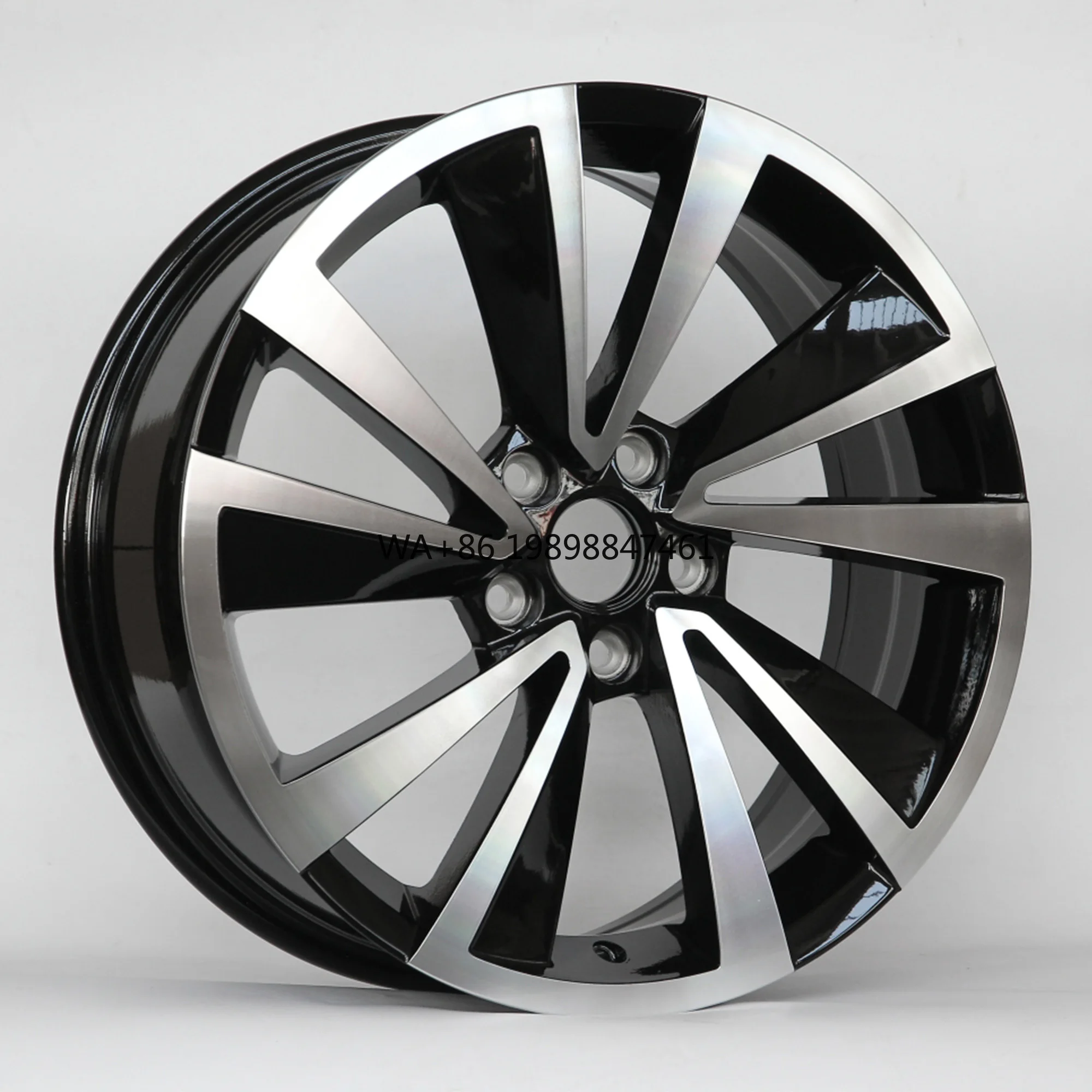 

New WHEELCRAFT Flow Formed 18 Inch 5-Hole Multi Spoke Black Alloy Rims for for