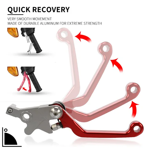 Imagen 2 del producto Palancas de embrague de freno CNC para Motocross, pivote plegable, manija de palanca de Cable para YAMAHA WR250F WR 250F 2001-2015 2014 2013