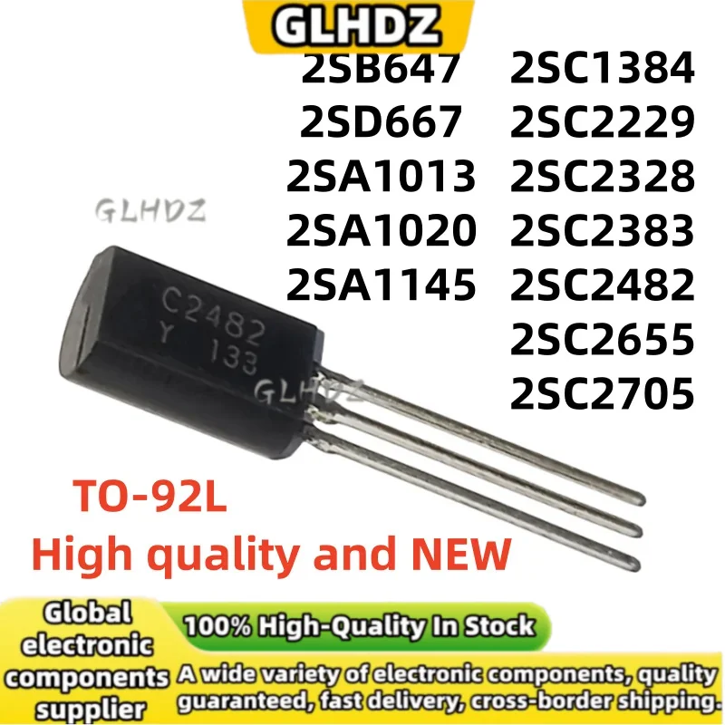 50PCS// 2SA1013 A1013 TO-92 2SA1020 2SC2328 2SC2655 2SC1384 2SC2229 2SC2383 2SC2482 TO-92L 2SB647 2SD667 A1020 C2328 C2655 C2383