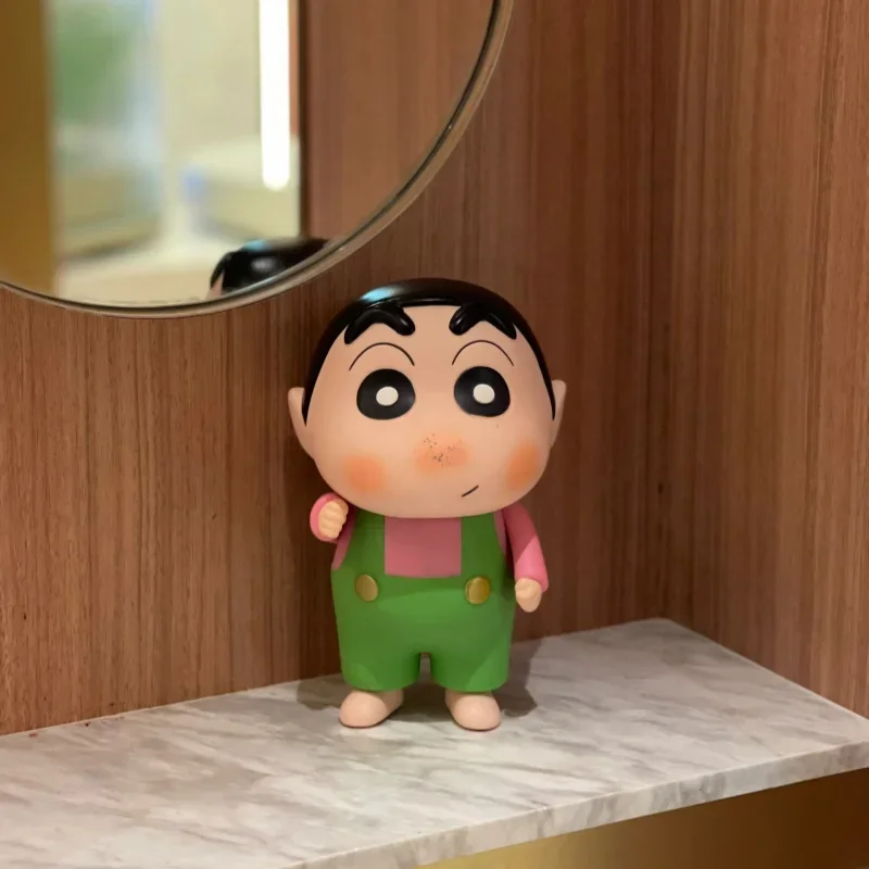 Crayon Shin-Chan Anime Figura Tabletop Ornamento, Boneca Bonito Criativo, Hipster Play, Modelo PVC, Crianças Toy Presente, Fazer Cura