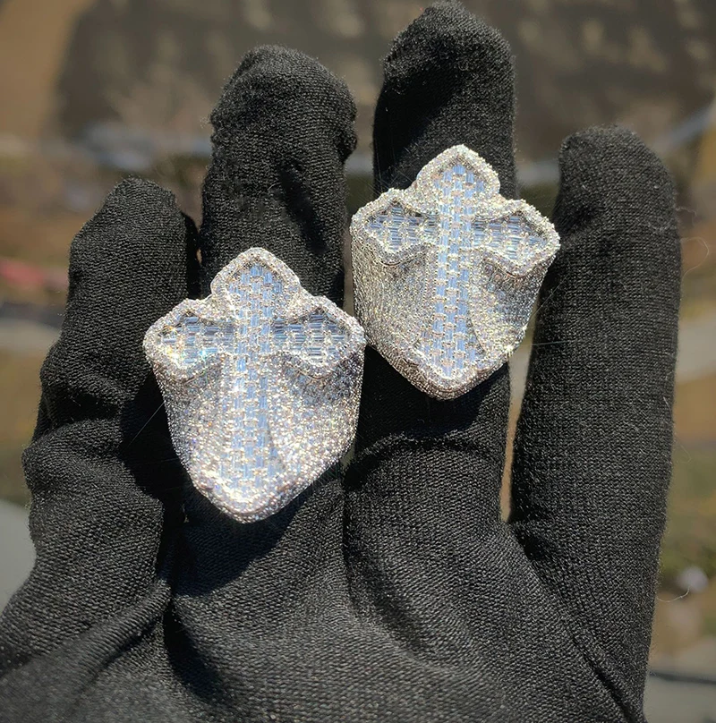 

Мужское кольцо с крестом из кубического циркония 3А+ класса, инкрустированное камнями, в стиле хип-хоп, для рэперов, подарок, дропшиппинг