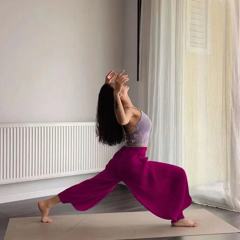 

Classical Dance Yoga Practice Pants Women's Wide Leg Pants Chinese Lantern Pants Loose Necked