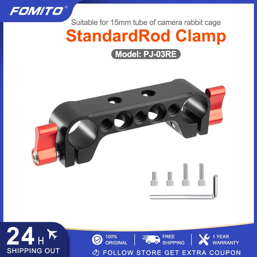 fomito-v-mount-placa-de-liberacao-rapida-bracadeira-de-tubo-trilho-deslizante-com-1-4-3-8-furos-de-parafuso-fit-totube-tamanho-15mm-vermelho-preto