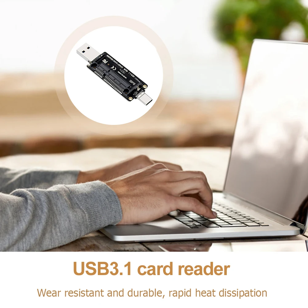 

PH851 Быстрое устройство чтения карт USB3.1 Type-C Тип A + C Устройство чтения карт 10 Гбит/с Поддержка 2 ТБ для ноутбука Macbook