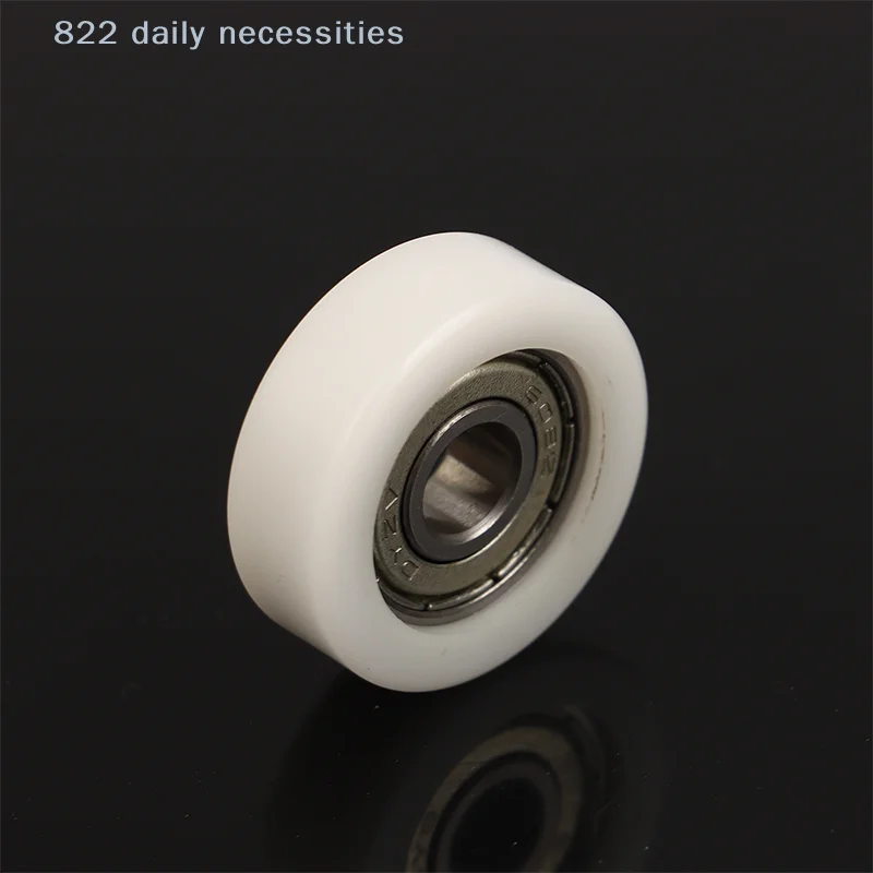 convenient1Pcs 608 ZZ 8*30*10mm POM Nylon Round Type Roller Wheel POM Wrapped 608ZZ Bearing Pulley Plastic Wheel Bearing Pulley