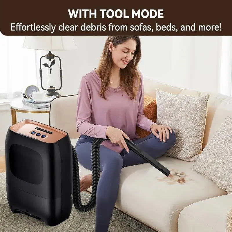 IN02 Contactless Vacuum Cleaner Bucket Household Pet Hair Door Infrared Induction Dust Collection Bin