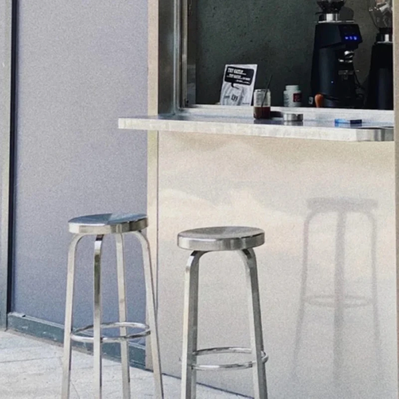 الحديثة 304 الفولاذ المقاوم للصدأ بار البراز مكافحة مقهى كرسي الإفطار الصناعي الزاوية البراز الرجعية حانة عالية الجودة البراز بار #3