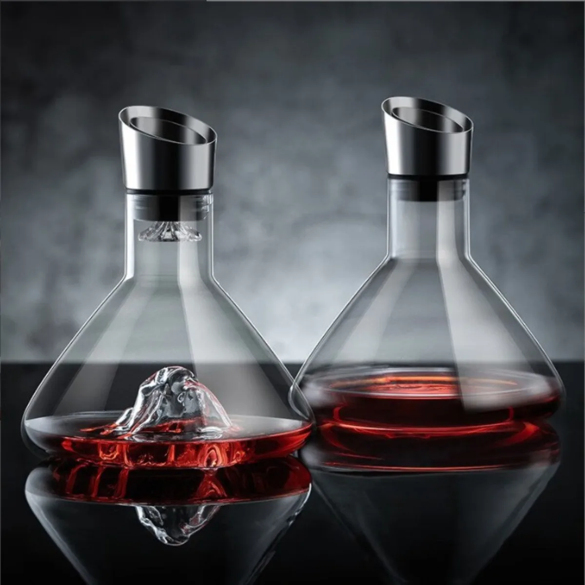 1500ML Iceberg Whisky Wine Decanter Thickened Wine Dispenser Pot Handmade Lead-free Crystal Wine Pourer Carafe Bar Accessories