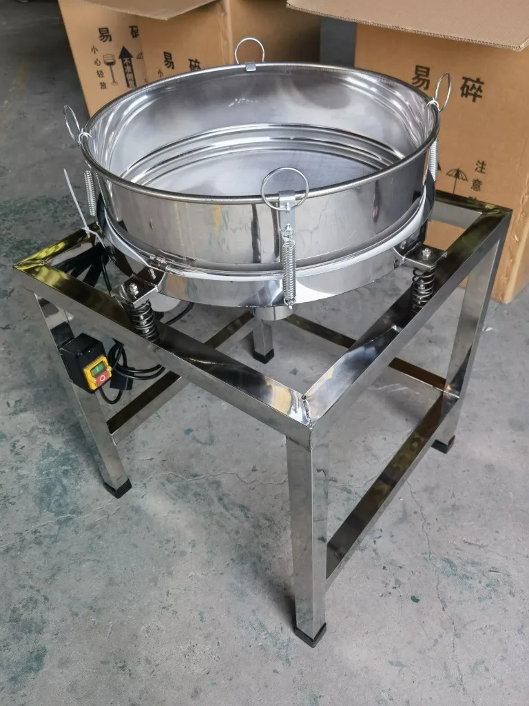 

500 flour sieve machine plastic powder vibrating screen spraying powder sieve stainless steel vibrating screen soy milk filter p