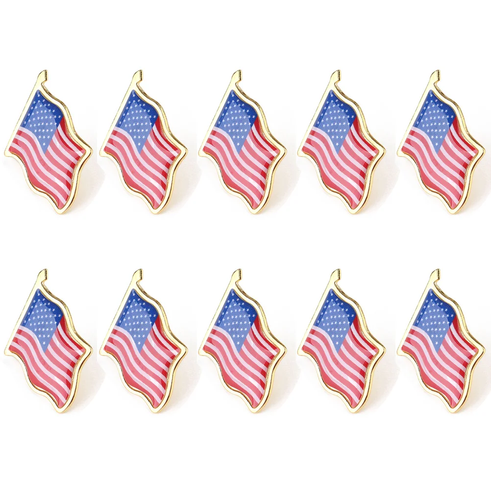 10 PCS Pin Man Women's Clothes Pins Lapel for 210X190X100CM Flag Badge