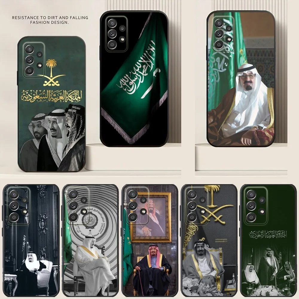 Kingdom Of S-Saudi A-Arabia Flag Phone Case For Samsung S24,S21,S22,S23,S30,Ultra,S20,Plus,Note,10,9,5G Black soft silicone case