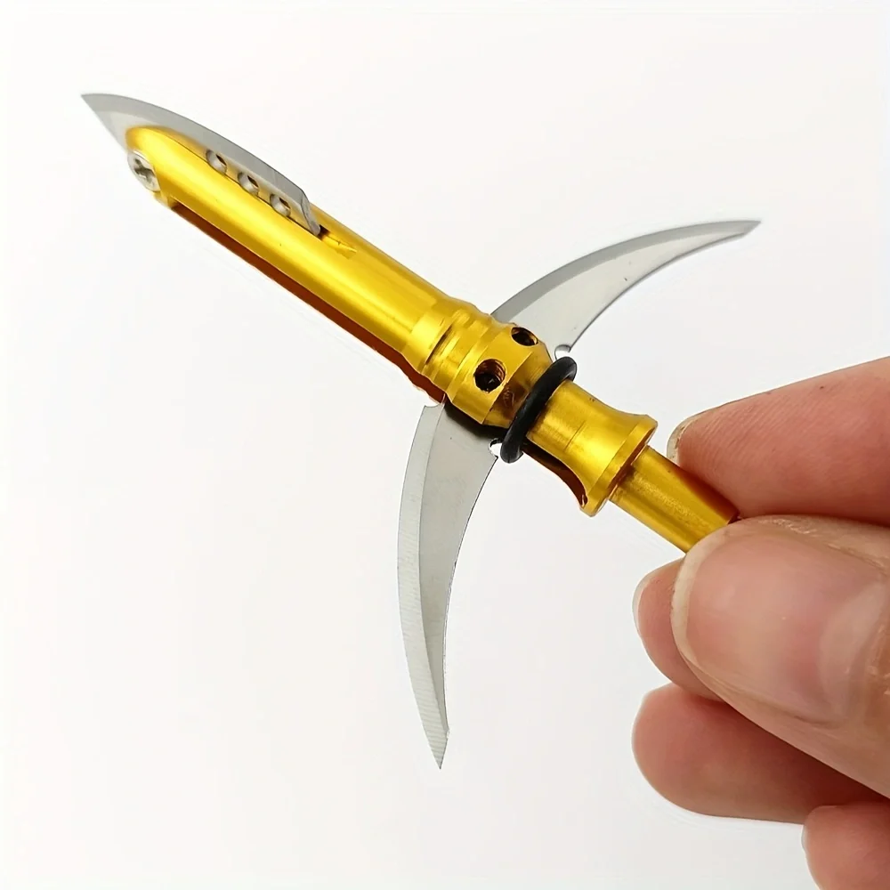 6pcs Archery Arrowheads Hunting Broadheads 100 Grain Mechanical 2 Blades Archery Compound Bow Hunting Arrow Tips
