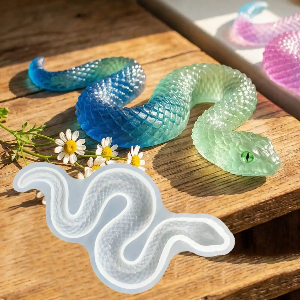 

Silicone Mold Snake Shaped Silicone Molds Heat-resistant Large Snake 3D Cobras Mold Flexible Easy To Release DIY Handmade Tools