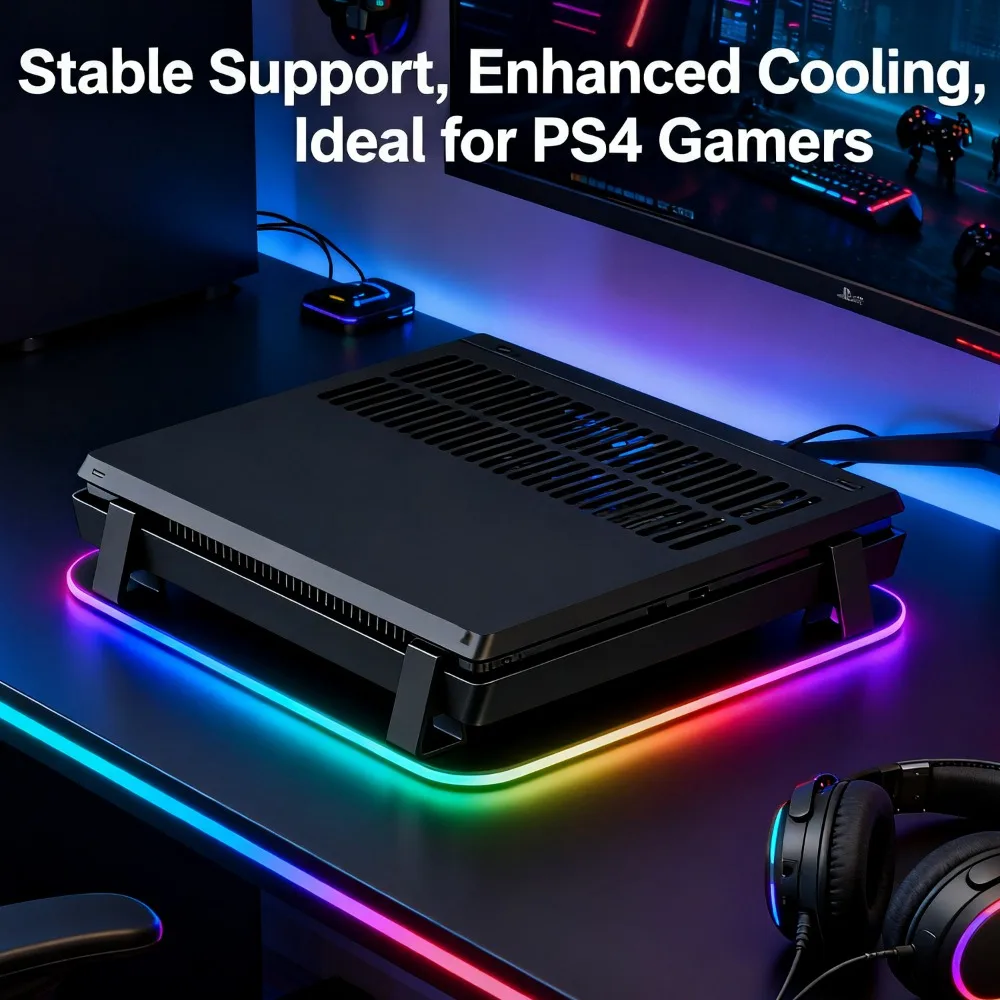 4-8 قطعة أصحاب التبريد الأفقي ل PS4 زيادة قدم قوس تقف مقاومة للصدمات شنت قاعدة حامل لملحقات PS4