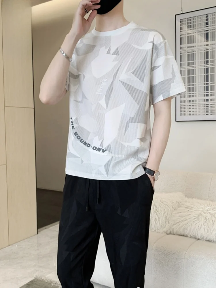 

Летний повседневный мужской комплект: футболка и шорты 2025 года, новый трендовый бренд, мужская одежда для отдыха