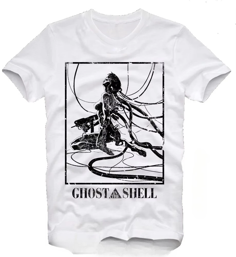 

Summer T Shirt New Ghost in The Shell Manga Anime Japan Japanese Retro Vintage Akira Custom Printing T Shirts