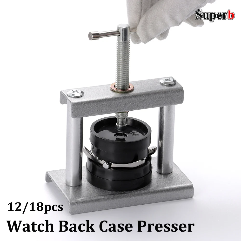 Professional Metal Capping Machine Watch Press Set Watch Back Case Presser Closing for Change Battery Watchmaker Maintenance Kit