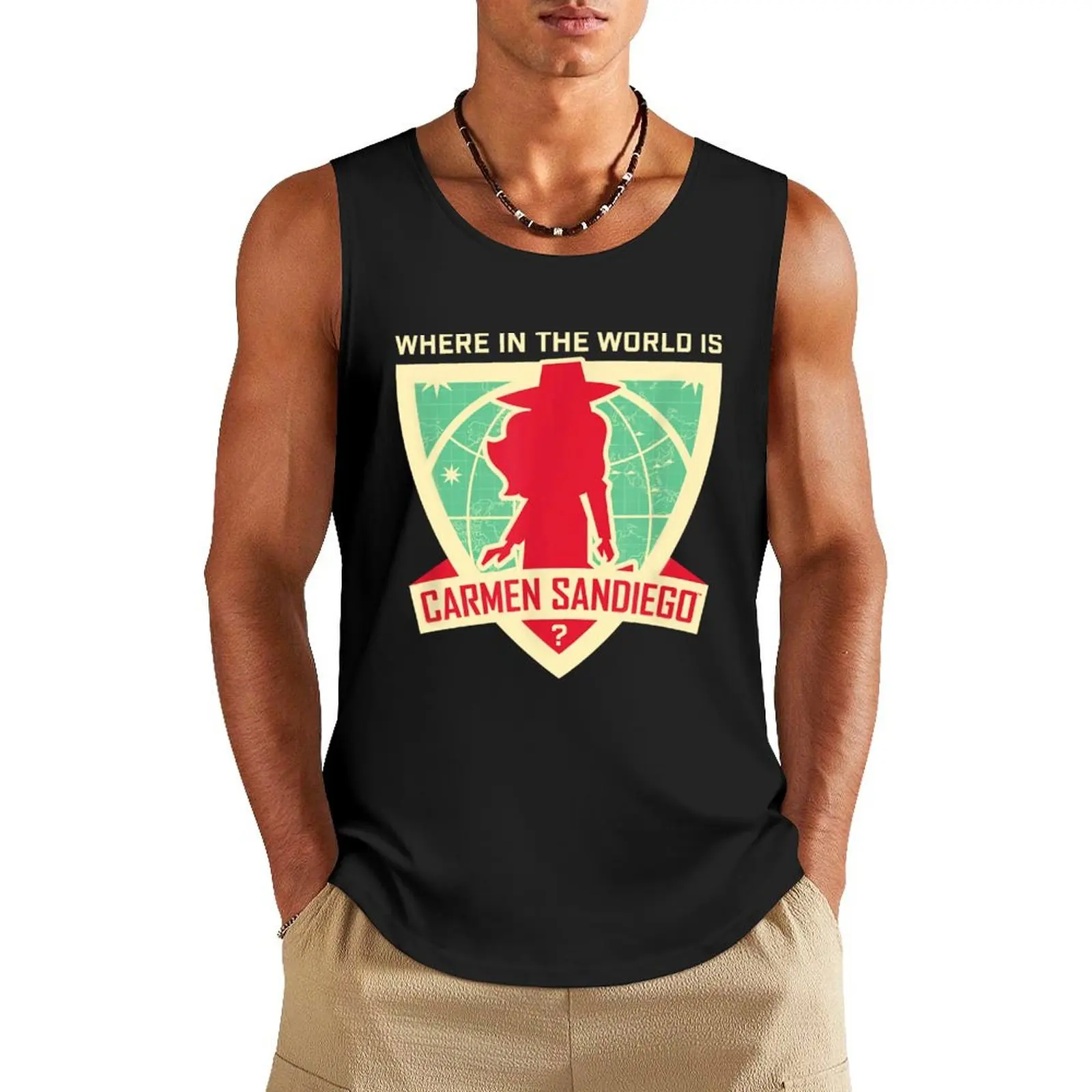 Cármen Sándiego Where in the World Tank Top Men's singlets anime clothes