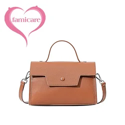 Bolso de mano cuadrado de cuero genuino para mujer, bolsos de mensajero de cuero de vaca suave y cómodo, bolso de hombro de lujo para mujer, nuevo