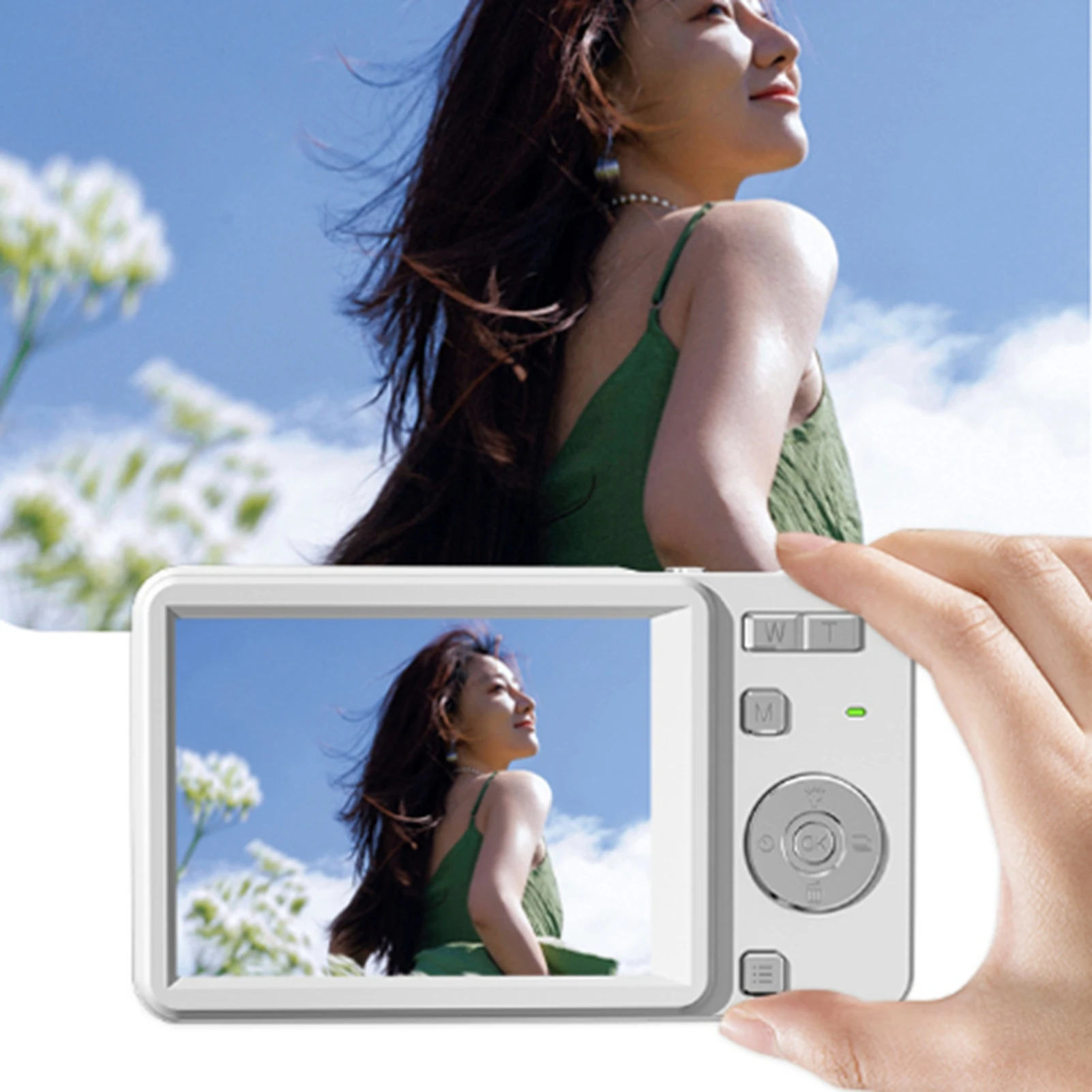 4K Sliding Digital Camera 64MP HD Auto  16X Digital Zoom Retro Students Camera with 2.8 Inch Screen for Travel Photography