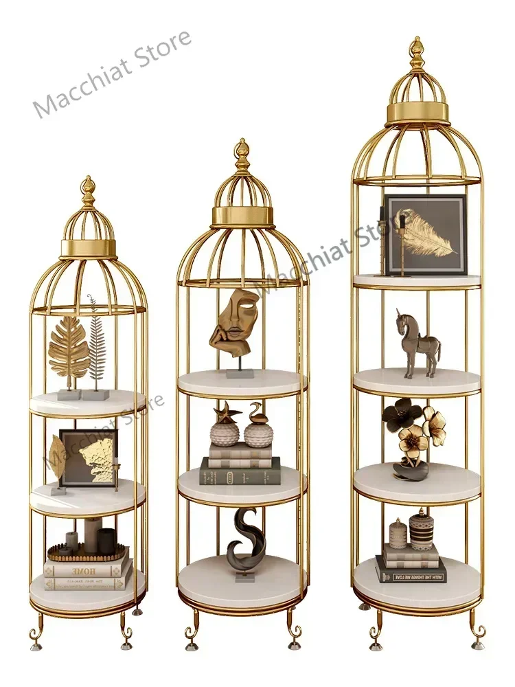 

Bird cage flower rack, living room storage corner landing, multi-layer shop window display rack