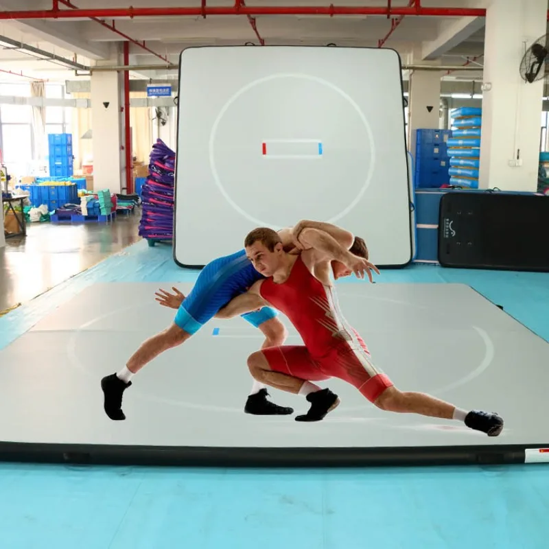 

Inflatable wrestling mat PVC Jitsu training mat foldable non-slip MMA home gym fighting mat 3x3m