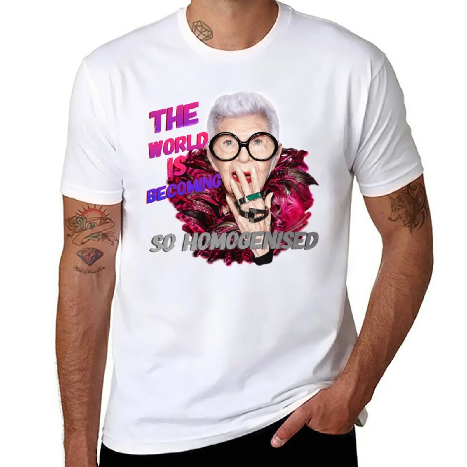 New Iris Apfel T-Shirt funny t shirt tees sweat shirt Aesthetic clothing mens cotton t shirts