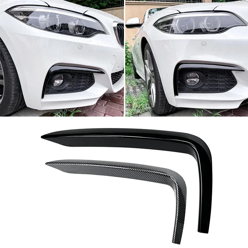 

Car Front Bumper Air Vent Intake Canards Upper Trim Splitters Spoiler Fog Lamp Spoilers For BMW 2 Series F22 F23 M Sport 15-19