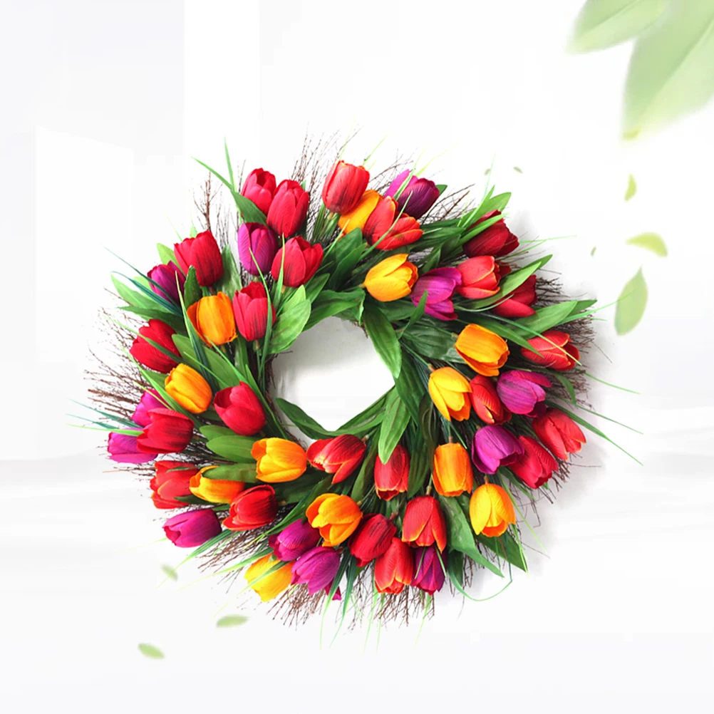 

Artificial Floral Wreaths Home Decor Spring Flower Door Garland Decorations for Christmas New Year Party