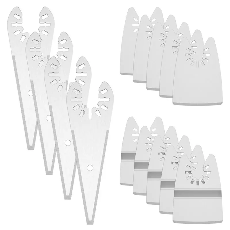 N96R Straight& Curved Scraper Blades-Stainless Steel 14Pc Oscillating Multitool Replacement Set