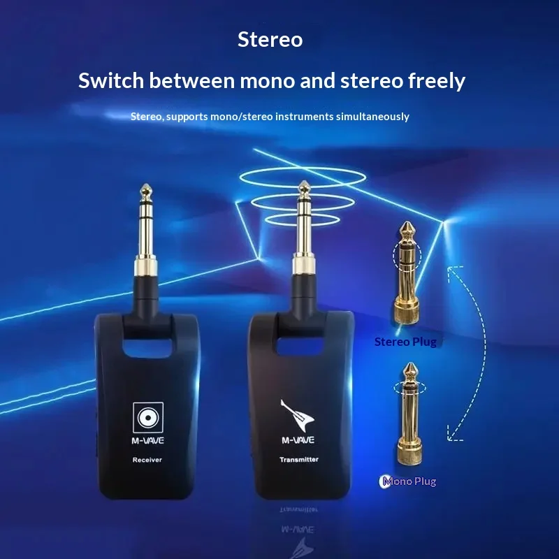 M Vave Wp 5 Wireless Guitar Transmitter Receiver Stereo Mono Switchable Audio System For Electric Guitar Bass Wind Instrument