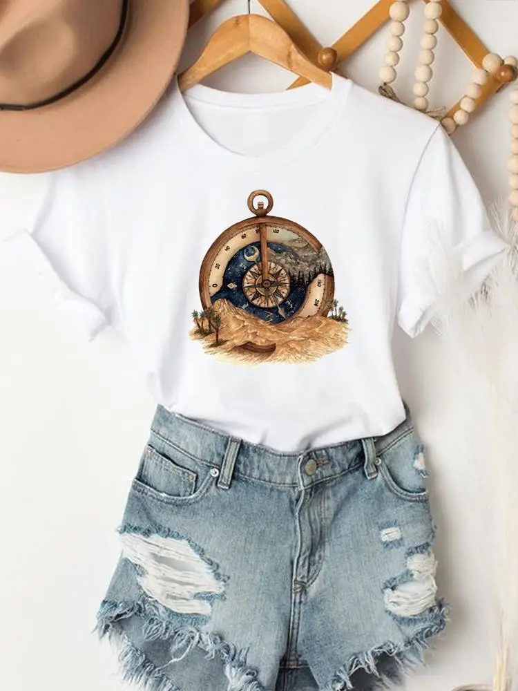 

Women Clothes T Female Casual Clothing Summer Fashion Watercolor Beach Love Trend Printed Short Sleeve Tee Graphic T-shirts