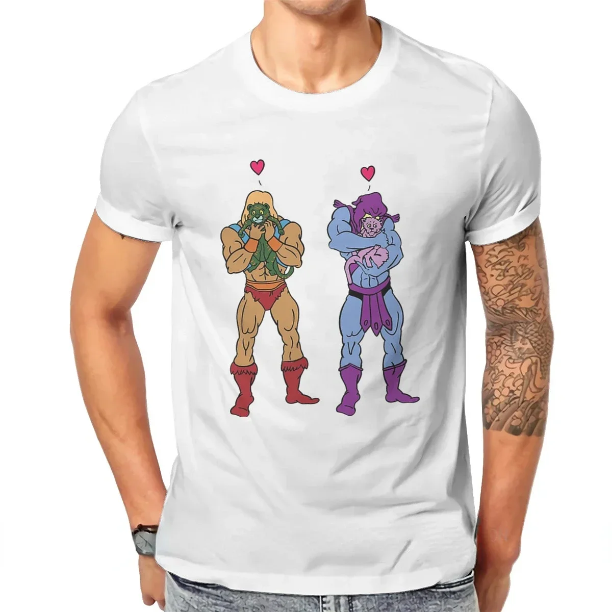 He-Man and The Masters of The Universe Skeletor Snuggle Break Tshirt Retro Anime Shirt Men Clothing