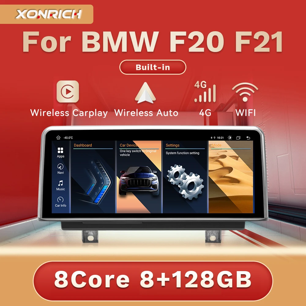 XONRICH Drahtlose CarPlay Android Auto Auto Multimedia Player Für BMW 1er F20 F21 2er F23 2013-2016 NBT 4G Wifi Stereo