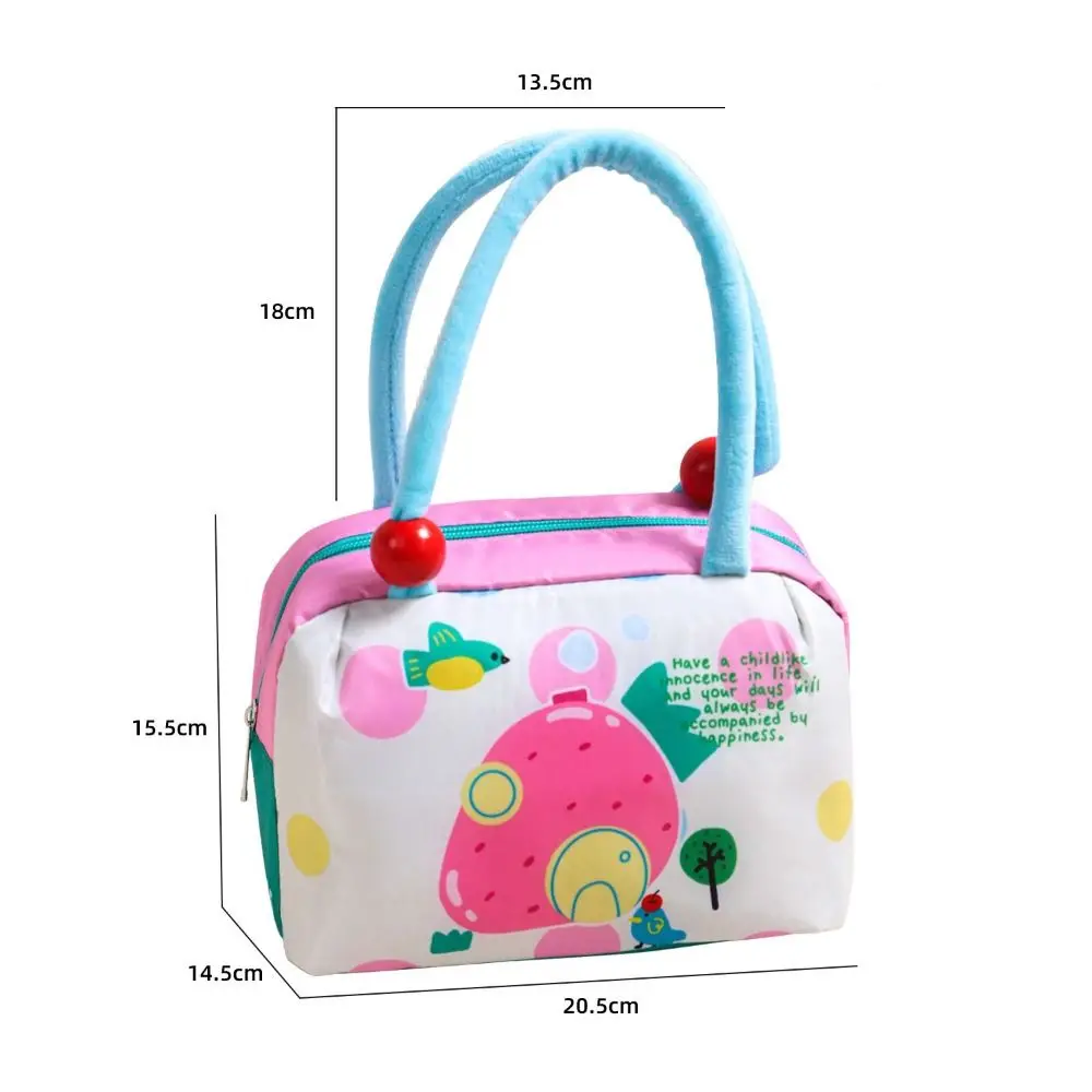 الكرتون طباعة معزول حقيبة الغداء سعة كبيرة الألومنيوم احباط في الهواء الطلق حقيبة تخييم حفظ الطازجة المحمولة الطلاب حقيبة الغداء #6